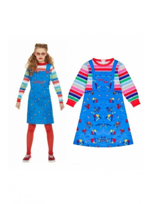 Child's Play 2 Horror Doll Dress Chucky Same Girl's Costume