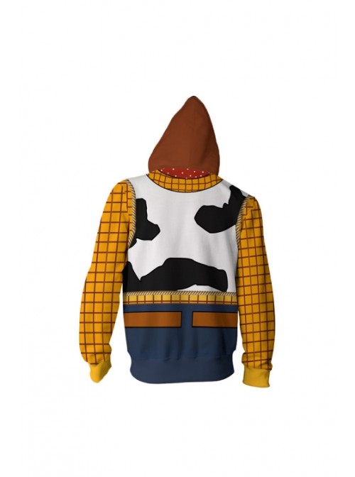 Toy Story 4 Cowboy Sheriff Woody Zip Cardigan Large Size