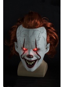 Stephen King's It Clown Headgear Red Hair Eyes Glow