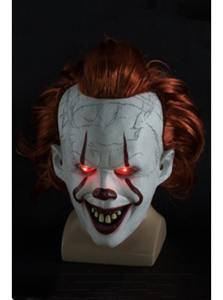 Stephen King's It Clown Headgear Red Hair Eyes Glow