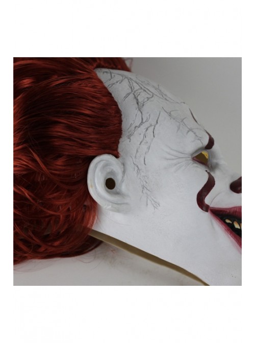 Stephen King's It Clown Headgear Red Hair Eyes Glow