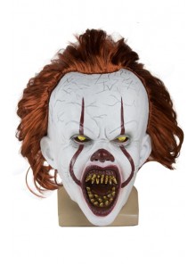 Stephen King's It Clown Headgear Red Hair Horror Mask