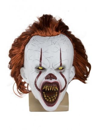 Stephen King's It Clown Headgear Red Hair Horror Mask