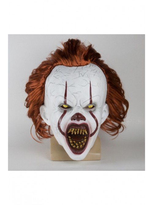 Stephen King's It Clown Headgear Red Hair Horror Mask