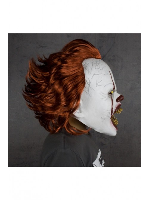 Stephen King's It Clown Headgear Red Hair Horror Mask