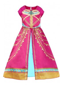 Aladdin Jasmine Princess Print Red Dress Children's Costume