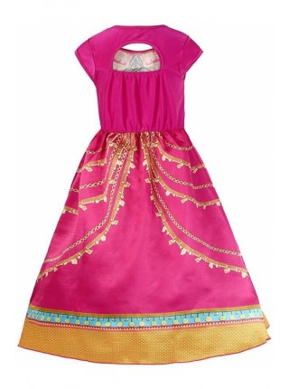 Aladdin Jasmine Princess Print Red Dress Children's Costume