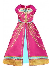 Aladdin Jasmine Princess Print Red Dress Adult Costume
