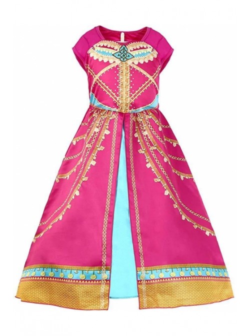 Aladdin Jasmine Princess Print Red Dress Adult Costume