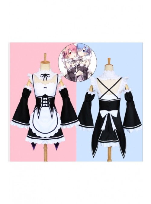 Re: Life In A Different World From Zero Remlam maid anime cosplay costume full set