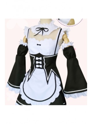 Re: Life In A Different World From Zero Remlam maid anime cosplay costume full set