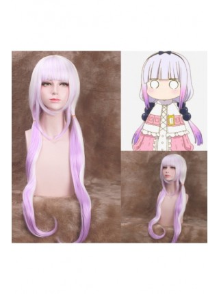 Kobayashi's Dragon Maid Girl Shaking Dragon Kang Na cos Kang Na Kamui gradient purple cos wig