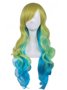 Miss Kobayashi's Dragon Maid Sister Dragon Dragon Lukaya Three-layer Gradient Cosplay Wig Long Curly