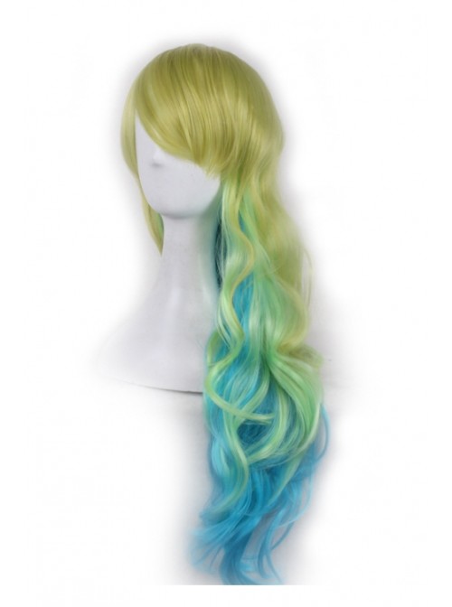 Miss Kobayashi's Dragon Maid Sister Dragon Dragon Lukaya Three-layer Gradient Cosplay Wig Long Curly