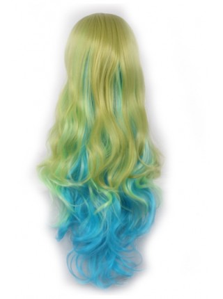 Miss Kobayashi's Dragon Maid Sister Dragon Dragon Lukaya Three-layer Gradient Cosplay Wig Long Curly