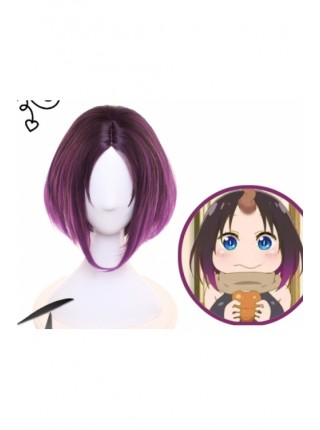 Kobayashi's dragon maid cos sister trembling dragon Elma original gradient cosplay wig