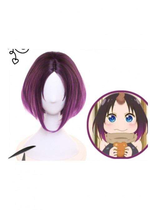 Kobayashi's dragon maid cos sister trembling dragon Elma original gradient cosplay wig