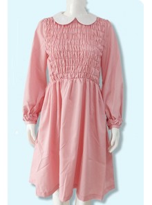 Stranger Things Season 3 Ability Girl Eleven 11 Pink Silk Dress