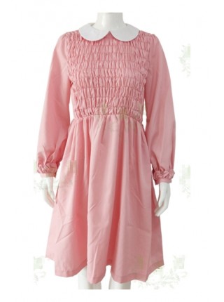 Stranger Things Season 3 Ability Girl Eleven 11 Pink Silk Dress