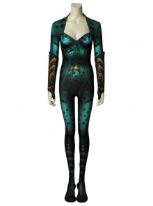 Movie Aquaman Queen Mera Costume Halloween Cosplay Bodysuit Female