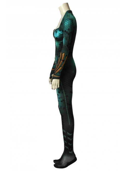 Movie Aquaman Queen Mera Costume Halloween Cosplay Bodysuit Female