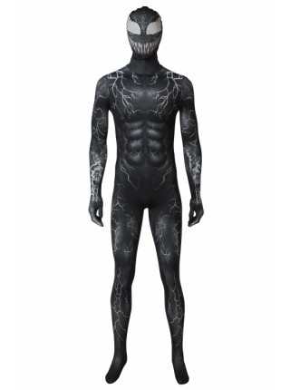 Movies Venom Eddie Brock Full Body Costume Halloween Cosplay Bodysuit Costume Male