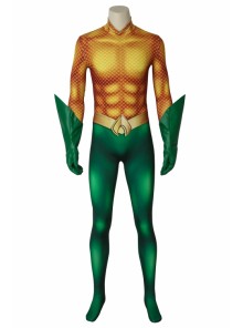 Movie Aquaman Arthur Curry Bodysuit Costume Halloween Cosplay Costume Male