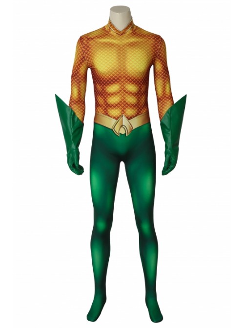 Movie Aquaman Arthur Curry Bodysuit Costume Halloween Cosplay Costume Male