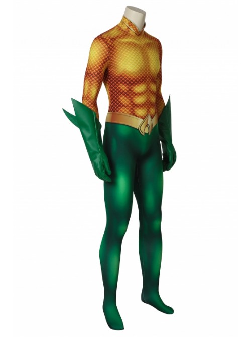 Movie Aquaman Arthur Curry Bodysuit Costume Halloween Cosplay Costume Male