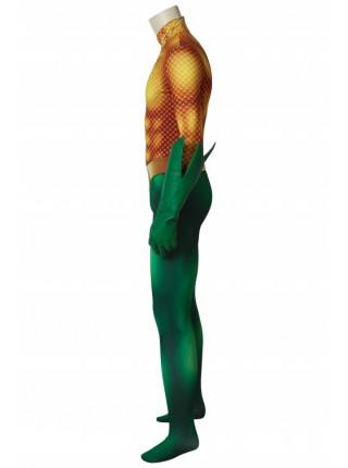 Movie Aquaman Arthur Curry Bodysuit Costume Halloween Cosplay Costume Male