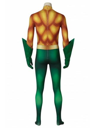 Movie Aquaman Arthur Curry Bodysuit Costume Halloween Cosplay Costume Male