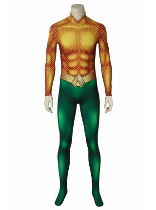 Movie Aquaman Arthur Curry Bodysuit Costume Halloween Cosplay Costume Male