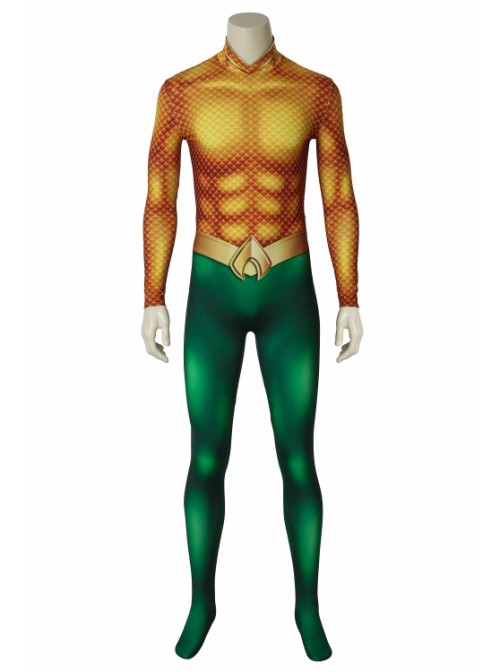 Movie Aquaman Arthur Curry Bodysuit Costume Halloween Cosplay Costume Male