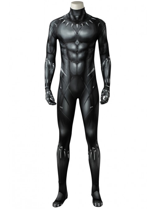 Black Panther T'Challa Halloween Cosplay Male Costume 3D Printing Bodysuit Superhero Costume