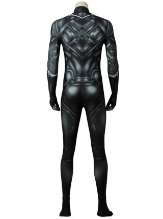 Captain America 3 Civil War Black Panther T'Challa Printing Bodysuit Halloween Cosplay Superhero Costume Male