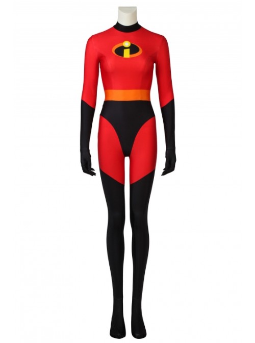 The Incredibles 2 Elastigirl Helen Parr Printing Bodysuit Set Halloween Animation Cosplay Costume Female