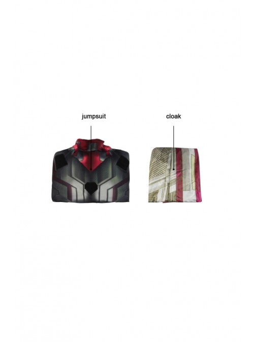 Avengers 3 Infinity War Vision Printing Bodysuit With Cloak Halloween Superhero Cosplay Costume