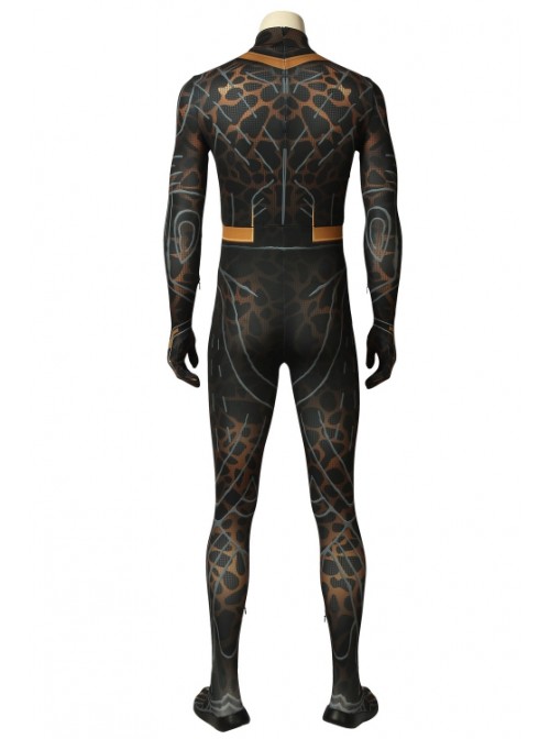 Black Panther Erik Killmonger Printing Bodysuit Halloween Cosplay Leopard Costume Male