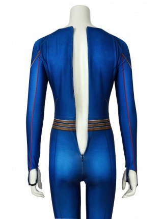 Supergirl Season 5 Kara Zor-El Printing Bodysuit With Cloak Superhero Cosplay Full Body Costume Female