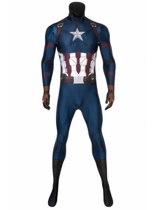 Avengers: Endgame Steve Rogers Captain America Cosplay Superhero Costume Male