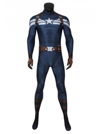 Captain America: The Winter Soldier Captain America Steve Rogers Bodysuit Cosplay Superhero Full Body Costume Male