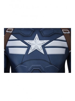 Captain America: The Winter Soldier Captain America Steve Rogers Bodysuit Cosplay Superhero Full Body Costume Male