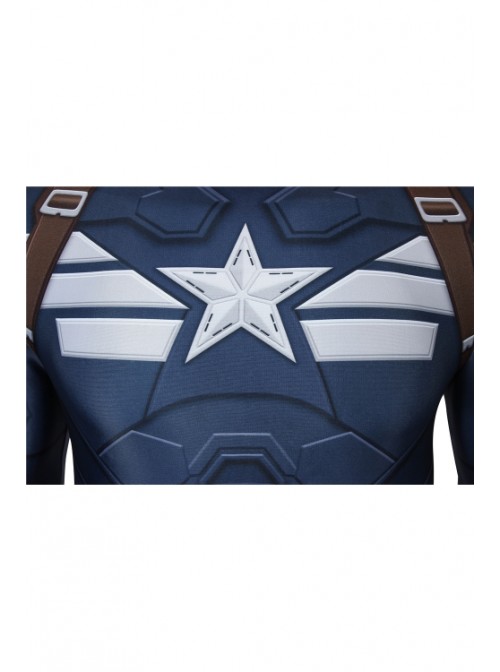 Captain America: The Winter Soldier Captain America Steve Rogers Bodysuit Cosplay Superhero Full Body Costume Male