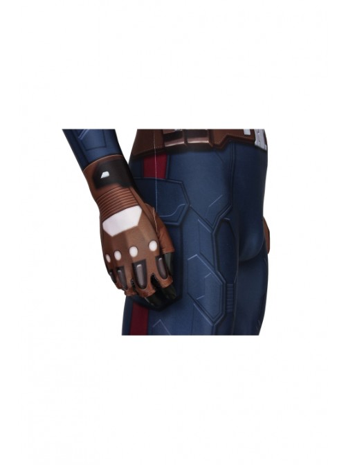 Captain America: The Winter Soldier Captain America Steve Rogers Bodysuit Cosplay Superhero Full Body Costume Male