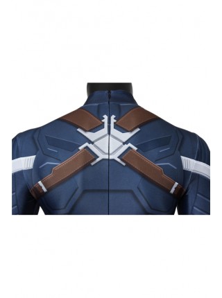 Captain America: The Winter Soldier Captain America Steve Rogers Bodysuit Cosplay Superhero Full Body Costume Male