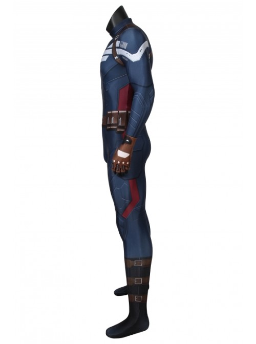 Captain America: The Winter Soldier Captain America Steve Rogers Bodysuit Cosplay Superhero Full Body Costume Male