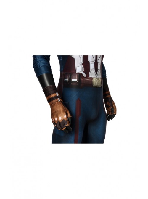 Avengers 3: Infinity War Captain America Steve Rogers Polyester Printing Bodysuit Halloween Cosplay Costume Male