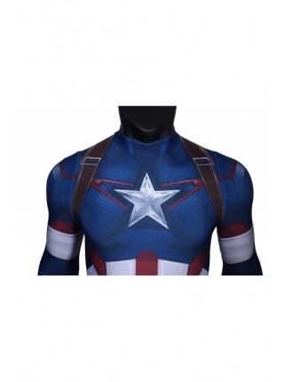 Avengers: Age Of Ultron Captain America Steve Rogers Bodysuit Halloween Cosplay Costume Male