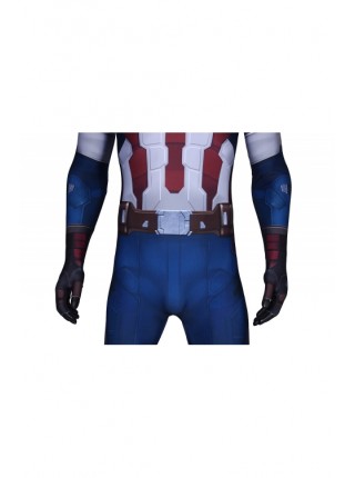 Avengers: Age Of Ultron Captain America Steve Rogers Bodysuit Halloween Cosplay Costume Male