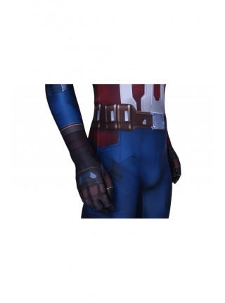 Avengers: Age Of Ultron Captain America Steve Rogers Bodysuit Halloween Cosplay Costume Male